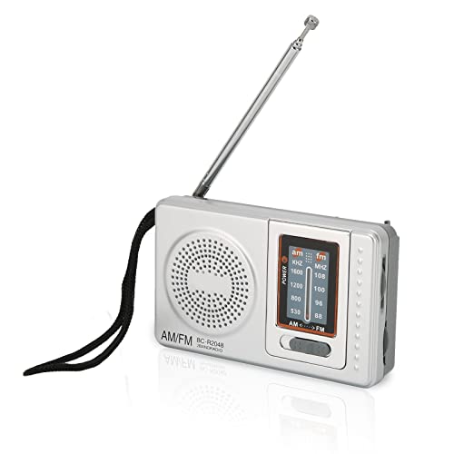 Yunseity Taschen-AM-FM-Radio, Batteriebetriebenes Tragbares Transistorradio, Angetrieben von 2 AA-Batterien, Eingebauter Großer Lautsprecher, Geschenke für ältere Menschen von Yunseity