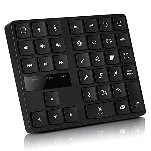 Yunseity Tastatur FüR Procreate, 35-Tasten-Shortcut-Zeichentastatur FüR Procreate und Grafik-Zeichentablett, Typ C Wiederaufladbar von Yunseity