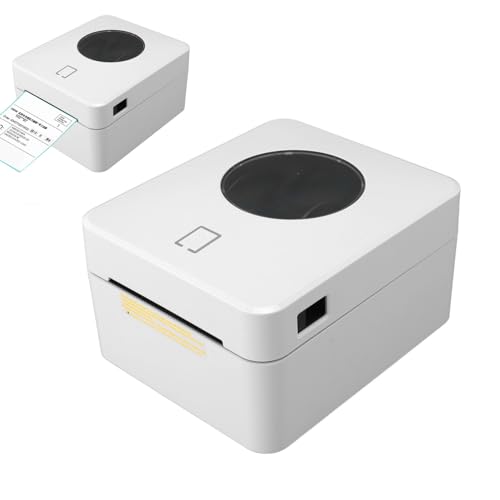 Yunseity Thermo-Etikettendrucker, USB 2x10 10 Mm/s Versandetikettendrucker für Windows und OS X, 25–100 Mm Etikettendrucker, Unterstützt FedEx, USPS, DHL (EU-Stecker) von Yunseity