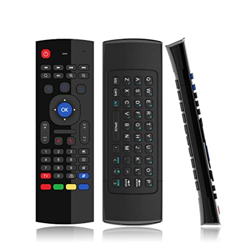 Yunseity Tragbare -Air-Maus-Fernbedienung, Smart-TV-Fernbedienung 2,4 G Drahtlose Tastatur-Fernbedienung mit Bewegungserkennung, für Windows, Android, IOS, PC, TV-Box(Schwarz) von Yunseity