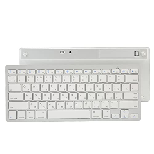 Yunseity Tragbare Drahtlose Bluetooth-Tastatur, Kompakttastatur mit 78 Tasten, für IPad, Mac, Android, Arabische/spanische/französische/koreanische/russische/thailändische von Yunseity