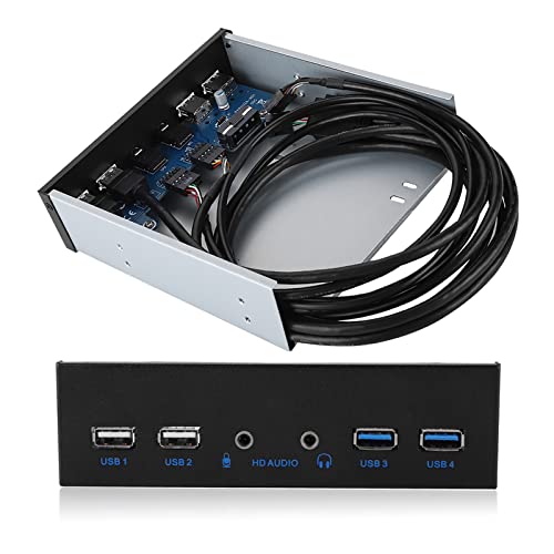 Yunseity USB 3.0 HUB 6 Ports Frontpanel Motherboard Kabel USB3.0 + USB2.0 Frontpanel auf Motherboard 9Pin 19Pin Anschlusskabel für 5.25 Zoll Diskettenschacht von Yunseity