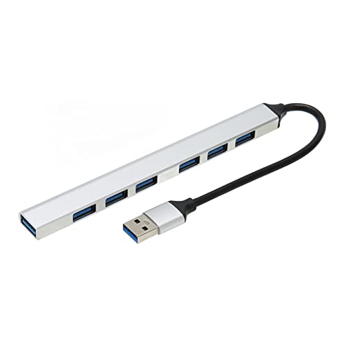 Yunseity USB 3.0-Hub, Tragbarer 7-Port-USB-Expander-Adapter mit 6 USB2.0-Ports + 1 USB3.0-Port für Laptop, Flash-Laufwerk, Festplatte Usw von Yunseity