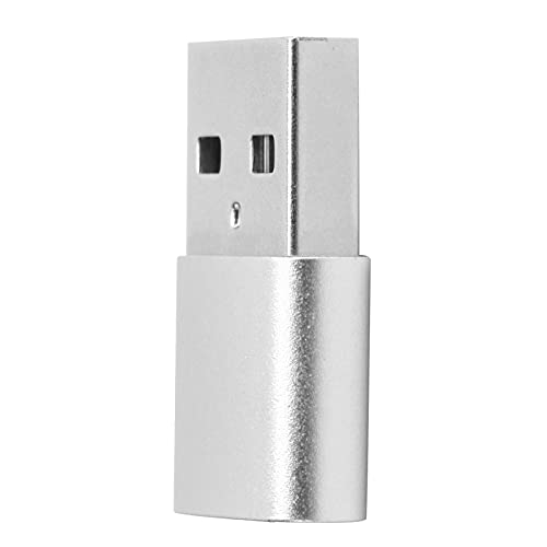 Yunseity USB-C-auf-USB-Adapter, USB-Typ-C-Buchse auf USB-Stecker-Adapterkonverter, Datenübertragung und Schnelles Aufladen für Typ-C-Geräte (USB2.0 auf Typc Silber) von Yunseity