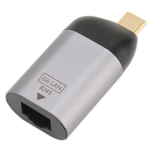 Yunseity USB-C-zu-RJ45-LAN-Adapter, USB-Typ-C-zu-Ethernet-Netzwerkadapter, für MacBook, Windows-Laptops, Tablets von Yunseity