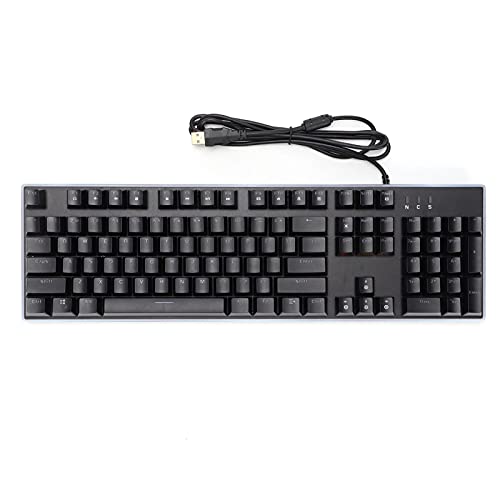 Yunseity USB-Tastatur mit Kabel, 104 Tasten Bunte RGB-Tastatur mit Hintergrundbeleuchtung mit Ergonomischem Design, Computermechanische Tastatur für Win 2000/XP/7/8/10 von Yunseity