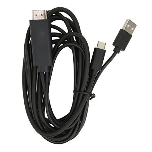 Yunseity USB-Typ-C-auf-HDMI-Kabel, 1,8 M Langer MHL-auf-HDMI-Adapter, 4K-1080P-HD-HDTV-Spiegelungskabel, Smartphones auf TV-Projektormonitor, für MacBook, für Galaxy, Dell von Yunseity