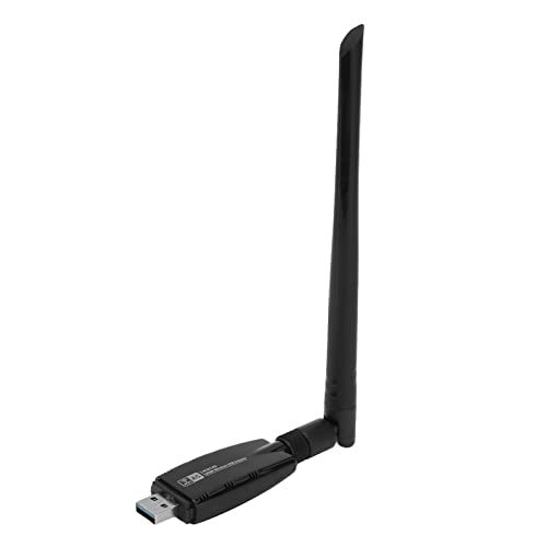 Yunseity USB-WLAN-Adapter, 1200 Mbit/s WLAN-Adapter, USB 3.0 WLAN-Dongle mit Dualband 2,42 GHz/300 Mbit/s 5,8 GHz/866 Mbit/s High-Gain-Antenne für Android, Linux, Win XP, 7, 8, 10 von Yunseity