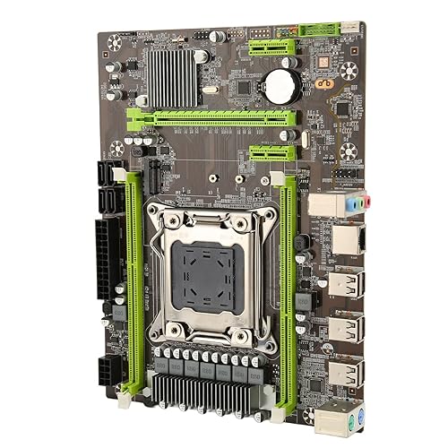 Yunseity X79 Pro Motherboard, Dual DDR3 4 SATA2.0 Schnittstellen PC Mainboard Unterstützung USB 2.0, USB2.0 Pin, PS/2 Schnittstelle Gaming Mainboard für ECC Server von Yunseity