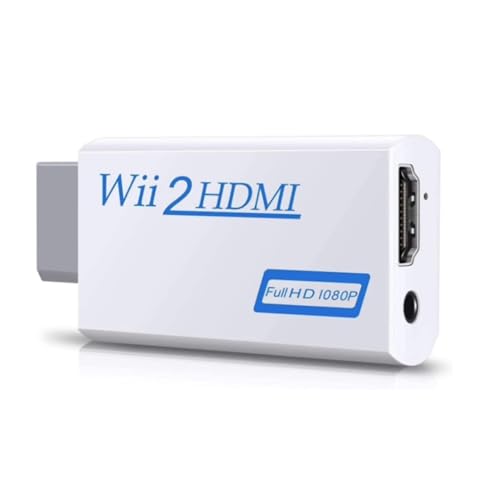 Yunseity für Wii-zu-HDMI-Konverter, für Wii-HDMI-Adapter Wii2HDMI-Upscaling-Konverter 720P/1080P HDMI & 3,5-mm-Video-Audio-Ausgang, Unterstützt Alle Wii-Anzeigemodi von Yunseity