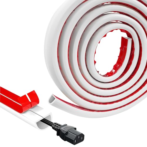 Kabelkanal Boden Weiß 15mm x 10mm, 2 Meter Kabelbrücke Boden Selbstklebend, Flexibler PVC Bodenkabelschutz, Kabelabdeckung zum Verstecken eines Netzkabels, Lautsprecher- oder TV-Kabel Kabelkanal Boden Weiß 15mm x 10mm, 2 Meter Kabelbrücke Boden Selbstklebend, Flexibler PVC Bodenkabelschutz, Kabelabdeckung zum Verstecken eines Netzkabels, Lautsprecher- oder TV-Kabel von YushengTai