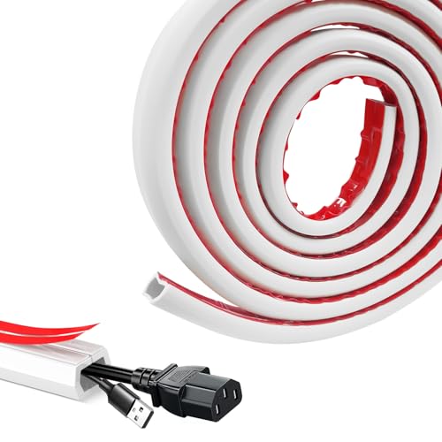 Kabelkanal weiß 15mm x 10mm, 6 Meter Kabelbrücke Boden Selbstklebend, Flexibler PVC Bodenkabelschutz, Kabelabdeckung zum Verstecken eines Netzkabels, Lautsprecher- oder TV-Kabel Kabelkanal weiß 15mm x 10mm, 6 Meter Kabelbrücke Boden Selbstklebend, Flexibler PVC Bodenkabelschutz, Kabelabdeckung zum Verstecken eines Netzkabels, Lautsprecher- oder TV-Kabel von YushengTai