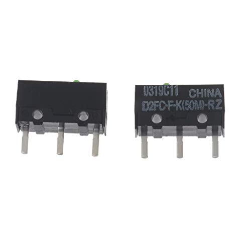2 Stück Hot Plug D2FC F K(50M) RZ Maus Mikroschaltertasten für Razer MX G Serie Mausfressschalter von Yushu