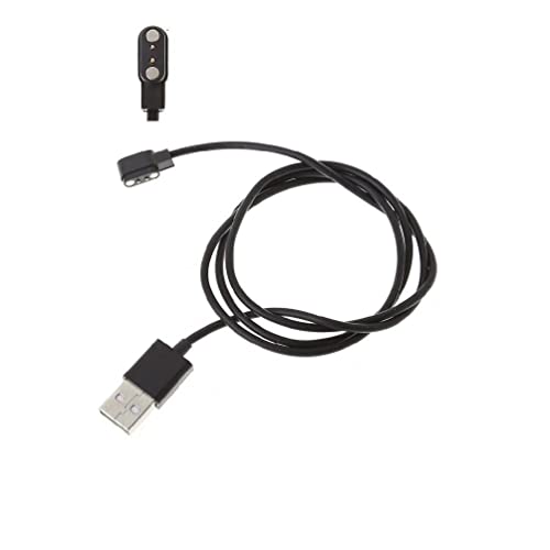 YUSHU USB-Ladekabel für Smartwatch, USB-Universal-Magnet-Ladegerät, tragbares 2-poliges Smartwatch-Ladegerät, 2-poliger Rasterabstand 2,84 mm, Länge 80 cm von Yushu