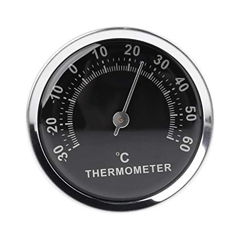 Yushu - Auto Thermometer Mini 58mm Durchmesser Mechanische Analoge Temperaturanzeige mit Paste Aufkleber Mini Uhr-Form Thermometer für Fahrzeug Armaturenbrett von Yushu