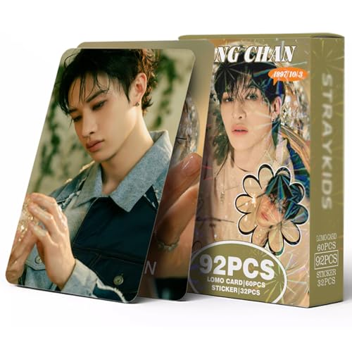 Stray Kids Fotokarten, 92 Stück, hohle Fotokarten für streunende Kinder, Lomo-Karte, Geschenk für streunende Kinder, Jungen und Mädchen (Bang Chan) von Yuto