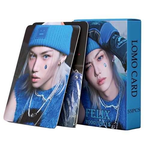 Stray Kids Photocards 55 PCS Stray Kids Album Photo Cards Stray Kids Kpop Gift Lomo Cards Merch for Boys and Girls (Felix) von Yuto