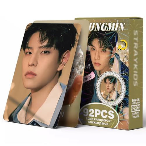Stray Kids Photocards 92 PCS Stray Kids Hollow Photo Cards Stray Kids Lomo Card Gift Lomo Cards Merch for Stray Kids Boys and Girls (Kim Seung-min) von Yuto