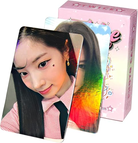 TWICE Photocards TWICE Holographic Laser Photocards 50PCS TWICE Album Cards Gift for Fans Kpop Gift Set Birthday Gift for Girls and Boys TWICE Merch von Yuto