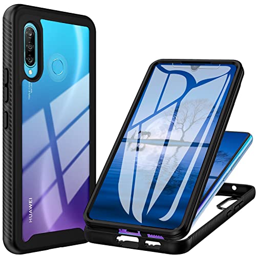 Hülle Kompatibel mit Huawei P30 Lite Handyhülle 360 Stoßfest Schutzhülle Rundumschutz Cover Case mit Eingebautem Displayschutz Robust Durchsichtig Handyhülle für P30 Lite New Edition - Schwarz Hülle Kompatibel mit Huawei P30 Lite Handyhülle 360 Stoßfest Schutzhülle Rundumschutz Cover Case mit Eingebautem Displayschutz Robust Durchsichtig Handyhülle für P30 Lite New Edition - Schwarz von Yutwo