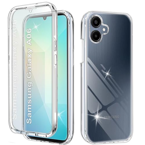 Yutwo Hülle Kompatibel mit Samsung Galaxy A06 4G 360 Grad Stoßfest Schutzhülle Rundumschutz Cover Case mit Eingebautem Displayschutz Robust Bumper Durchsichtig Handyhülle für Samsung A06 4G, Clear Yutwo Hülle Kompatibel mit Samsung Galaxy A06 4G 360 Grad Stoßfest Schutzhülle Rundumschutz Cover Case mit Eingebautem Displayschutz Robust Bumper Durchsichtig Handyhülle für Samsung A06 4G, Clear von Yutwo
