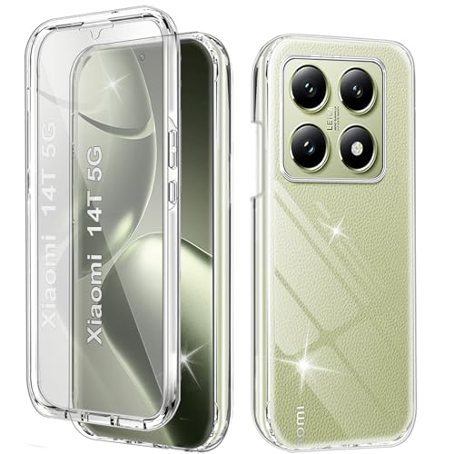 Yutwo Hülle Kompatibel mit Xiaomi 14T 5G 360 Grad Stoßfest Schutzhülle Rundumschutz Cover Case mit Eingebautem Displayschutz Robust TPU Bumper Durchsichtig Handyhülle für Xiaomi 14T 5G, Clear Yutwo Hülle Kompatibel mit Xiaomi 14T 5G 360 Grad Stoßfest Schutzhülle Rundumschutz Cover Case mit Eingebautem Displayschutz Robust TPU Bumper Durchsichtig Handyhülle für Xiaomi 14T 5G, Clear von Yutwo