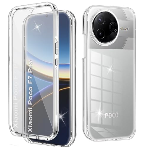 Yutwo Hülle Kompatibel mit Xiaomi Poco F7 Pro 360 Grad Stoßfest Schutzhülle Rundumschutz Cover Case mit Eingebautem Displayschutz Robust TPU Bumper Durchsichtig Handyhülle für Poco F7 Pro, Clear Yutwo Hülle Kompatibel mit Xiaomi Poco F7 Pro 360 Grad Stoßfest Schutzhülle Rundumschutz Cover Case mit Eingebautem Displayschutz Robust TPU Bumper Durchsichtig Handyhülle für Poco F7 Pro, Clear von Yutwo