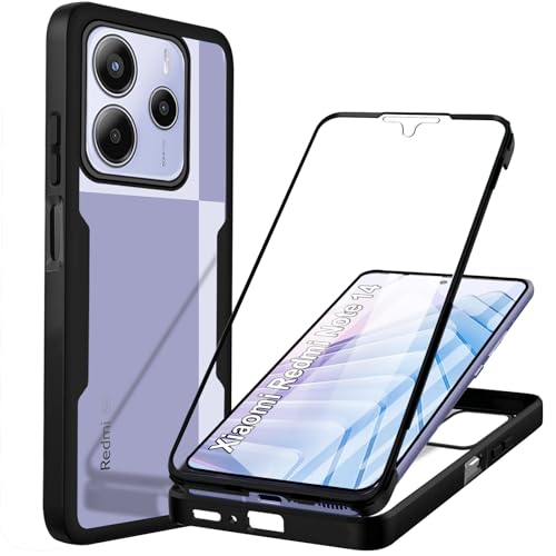 Yutwo Hülle Kompatibel mit Xiaomi Redmi Note 14 5G 360 Grad Stoßfest Schutzhülle Rundumschutz Case mit Eingebautem Displayschutz Robust Bumper Durchsichtig Handyhülle für Redmi Note 14 5G, Schwarz Yutwo Hülle Kompatibel mit Xiaomi Redmi Note 14 5G 360 Grad Stoßfest Schutzhülle Rundumschutz Case mit Eingebautem Displayschutz Robust Bumper Durchsichtig Handyhülle für Redmi Note 14 5G, Schwarz von Yutwo