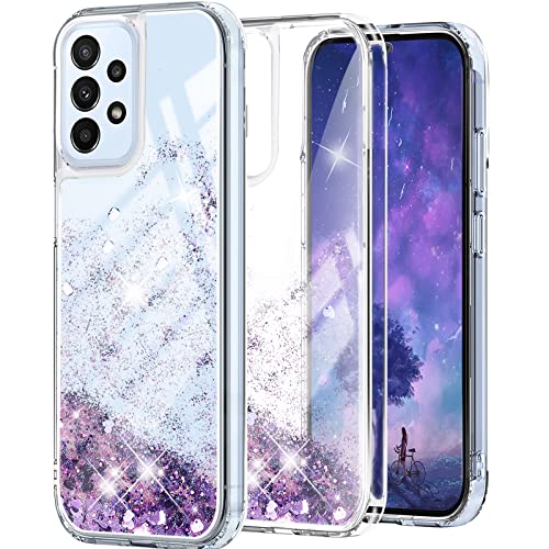 Yutwo Hülle für Samsung Galaxy A33, Glitzer Treibsand Silikon Stoßfest Samsung A33 Handyhülle Transparent TPU Bumper Schutzhülle Quicksand Case Hülle Samsung A33 5G von Yutwo