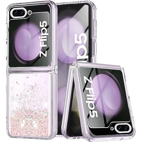 Yutwo Hülle für Samsung Galaxy Z Flip 5 5G, Glitzer Treibsand Silikon Stoßfest Samsung Z Flip 5 5G Handyhülle Transparent TPU Bumper Schutzhülle Samsung Z Flip 5 5G Quicksand Case, Rosa Yutwo Hülle für Samsung Galaxy Z Flip 5 5G, Glitzer Treibsand Silikon Stoßfest Samsung Z Flip 5 5G Handyhülle Transparent TPU Bumper Schutzhülle Samsung Z Flip 5 5G Quicksand Case, Rosa von Yutwo