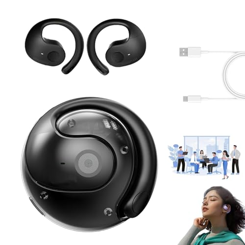 Hy-T26 Pro Language Translator, HY-T26 ​​Pro Sprachübersetzer, Erweiterte kabellose Übersetzungs-Kopfhörer, unterstützt über 75 verschiedene Sprachen, Bluetooth Sprachübersetzer mit Echtzeit (Schwarz) von YuuFcy