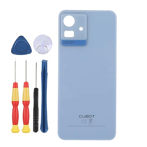 Yuxyiony Ersatz-Batterieabdeckung für Cubot Note 50, Batterieabdeckung, Reparatur-Gehäuse und Ersatzwerkzeug-Zubehör (blau) von Yuxyiony