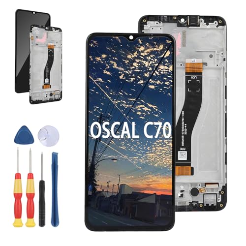 Yuxyiony Neuer LCD Bildschirm Ersatz für Blackview OSCAL C70 LCD Display Touch Screen Reparaturteile mit Werkzeug. von Yuxyiony