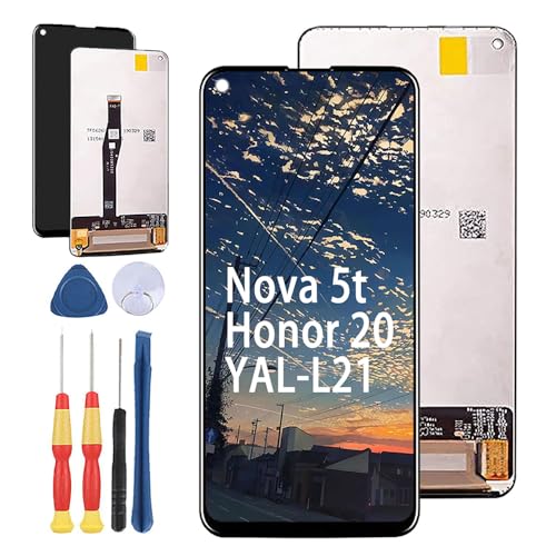 Yuxyiony Neuer LCD Bildschirm Ersatz für Huawei Nova 5t /Honor 20 YAL-L21 LCD Display Touch Screen Reparaturteile mit Werkzeug. Yuxyiony Neuer LCD Bildschirm Ersatz für Huawei Nova 5t /Honor 20 YAL-L21 LCD Display Touch Screen Reparaturteile mit Werkzeug. von Yuxyiony