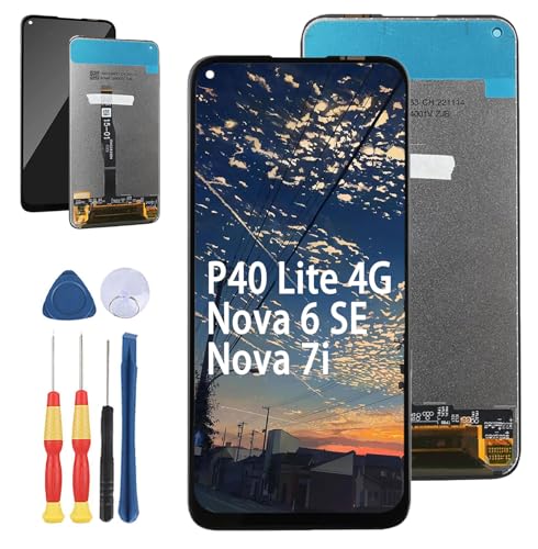 Yuxyiony Neuer LCD Bildschirm Ersatz für Huawei P40 Lite 4G/ Nova 7i/ Nova 6 SE LCD Display Touch Screen Reparaturteile mit Werkzeug. von Yuxyiony