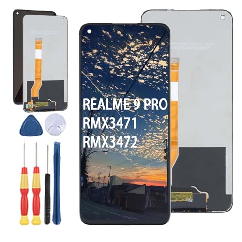 Yuxyiony Neuer LCD Bildschirm Ersatz für Oppo Realme 9 Pro RMX3471 RMX3472 LCD Display Touch Screen Reparaturteile mit Werkzeug. von Yuxyiony