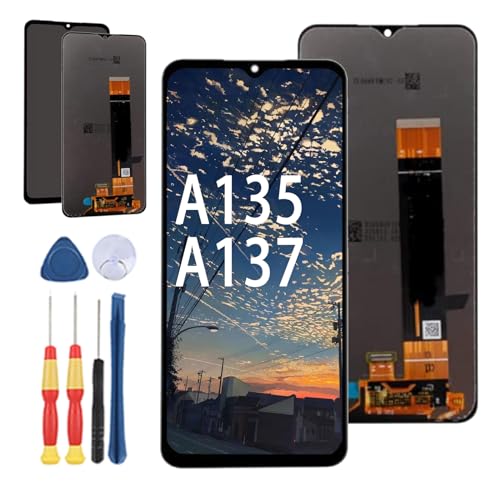 Yuxyiony Neuer LCD Bildschirm Ersatz für Samsung Galaxy A13 4G A135 A137 SM-A135F/A137F LCD Display Touch Screen Reparaturteile mit Werkzeug. von Yuxyiony