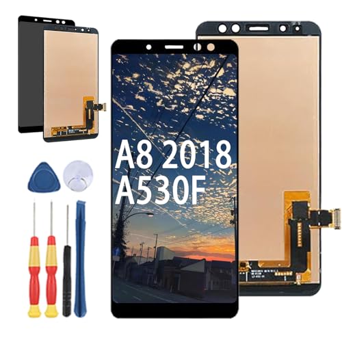 Yuxyiony Neuer LCD Bildschirm Ersatz für Samsung Galaxy A8 2018 A530 A530F A530F/DS LCD Display Touch Screen Reparaturteile mit Werkzeug. von Yuxyiony