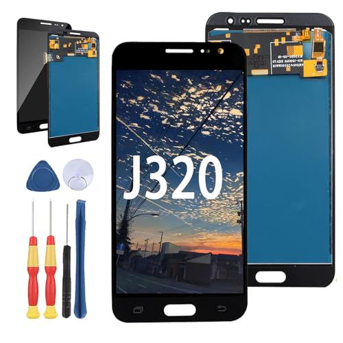 Yuxyiony Neuer LCD Bildschirm Ersatz für Samsung Galaxy J3 2016 J320 J320A J320P J320F J320M J320Y J320FN LCD Display Touch Screen Reparaturteile mit Werkzeug. von Yuxyiony