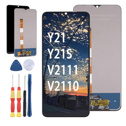 Yuxyiony Neuer LCD Bildschirm Ersatz für Vivo Y21 Y21S V2111 V2110 LCD Display Touch Screen Reparaturteile mit Werkzeug. von Yuxyiony