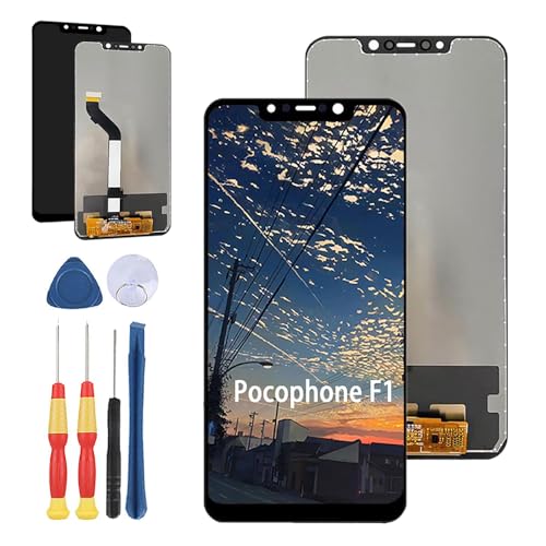 Yuxyiony Neuer LCD Bildschirm Ersatz für Xiaomi Pocophone F1 LCD Display Touch Screen Reparaturteile mit Werkzeug. von Yuxyiony