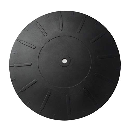 Plattenmatte für Plattenspieler, aus Gummi, Silikon, 17,8 cm, für alle Schallplattenspieler, Schwarz Plattenmatte für Plattenspieler, aus Gummi, Silikon, 17,8 cm, für alle Schallplattenspieler, Schwarz von Ywhomal