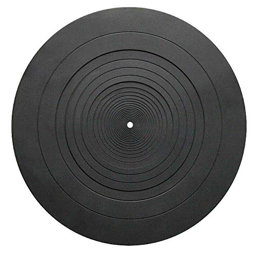 Ywhomal Plattenspieler-Matte, Gummi, 30,5 cm, Silikon-Platte, universell für alle 30,5 cm Plattenplatte, schützt Ihr Vinyl vor statischen und Staub 12 Inch Diameter schwarz von Ywhomal