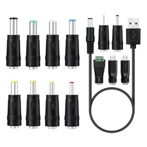 Ywmsfl 5 V USB DC5521 Netzkabel Mit 13 Austauschbaren Anschlüssen Für Vielseitige Ladung Von Telefontabletten Und Anderen Elektronik von Ywmsfl