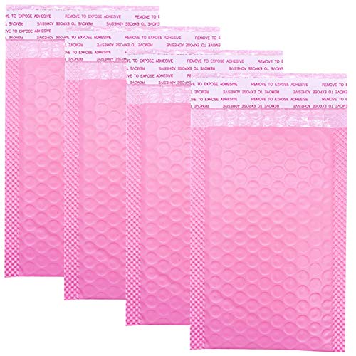 Kleine gepolsterte Briefumschläge, 8,9 x 15,9 cm, Luftpolster-aschen, dick, selbstklebend, 50 Stück (Pink) von Yzjcafriz