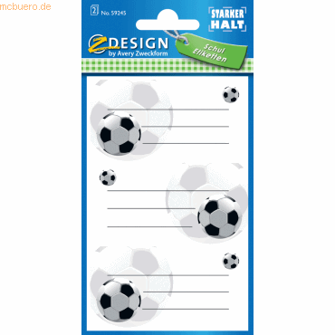 10 x Z-Design Buchetikett Papier 76x120mm 2 Bogen Motiv Fußball 10 x Z-Design Buchetikett Papier 76x120mm 2 Bogen Motiv Fußball von Z-Design
