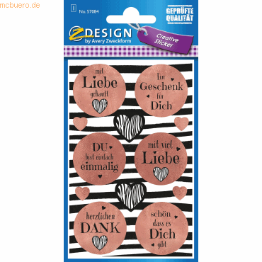 10 x Z-Design Creative Papier-Sticker Gute Wünsche 12 Stück bunt 1 Bog 10 x Z-Design Creative Papier-Sticker Gute Wünsche 12 Stück bunt 1 Bog von Z-Design