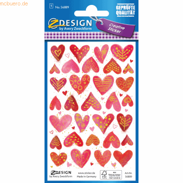 10 x Z-Design Deko Sticker Papier Herzen mehrfarbig 47 Aufkleber 10 x Z-Design Deko Sticker Papier Herzen mehrfarbig 47 Aufkleber von Z-Design