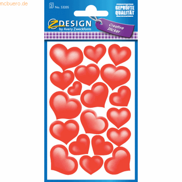 10 x Z-Design Sticker 76x120mm Papier/beglimmert 2 Bogen Motiv Herzen 10 x Z-Design Sticker 76x120mm Papier/beglimmert 2 Bogen Motiv Herzen von Z-Design