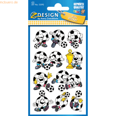 10 x Z-Design Sticker 76x120mm Papier 3 Bogen Motiv Fußbälle 10 x Z-Design Sticker 76x120mm Papier 3 Bogen Motiv Fußbälle von Z-Design